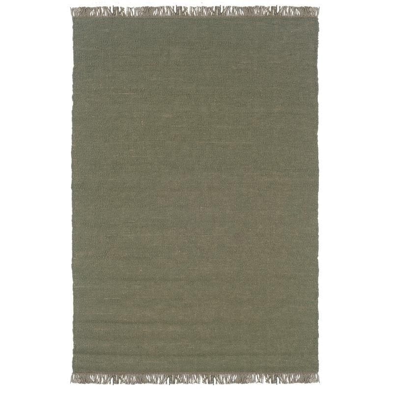 Verginia Berber Boucle Wool Rug - 3'6" x 5'6" - Olive