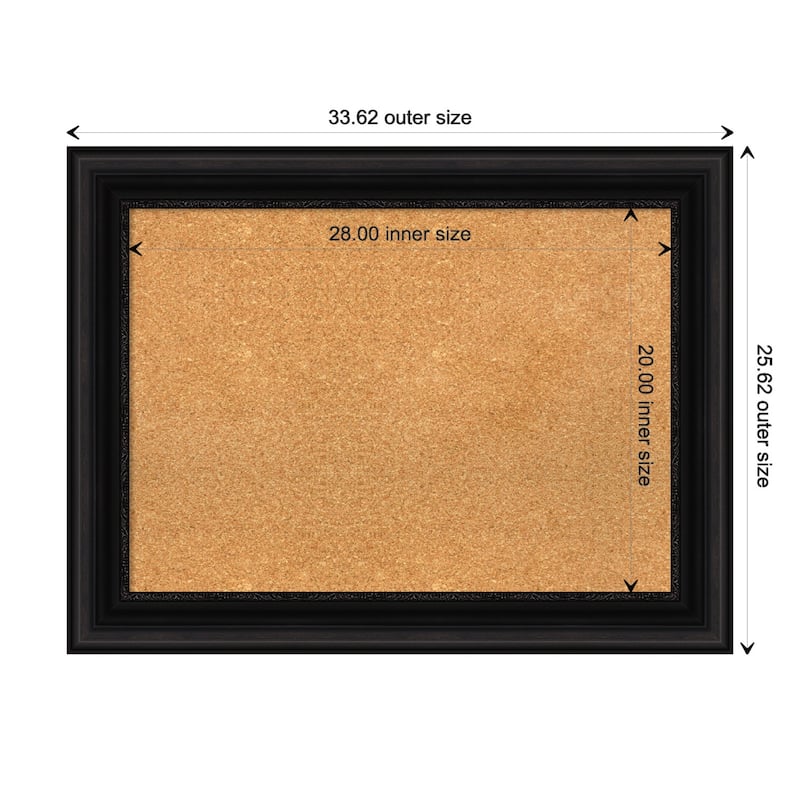 Parlor Framed Cork Bulletin Memo Board