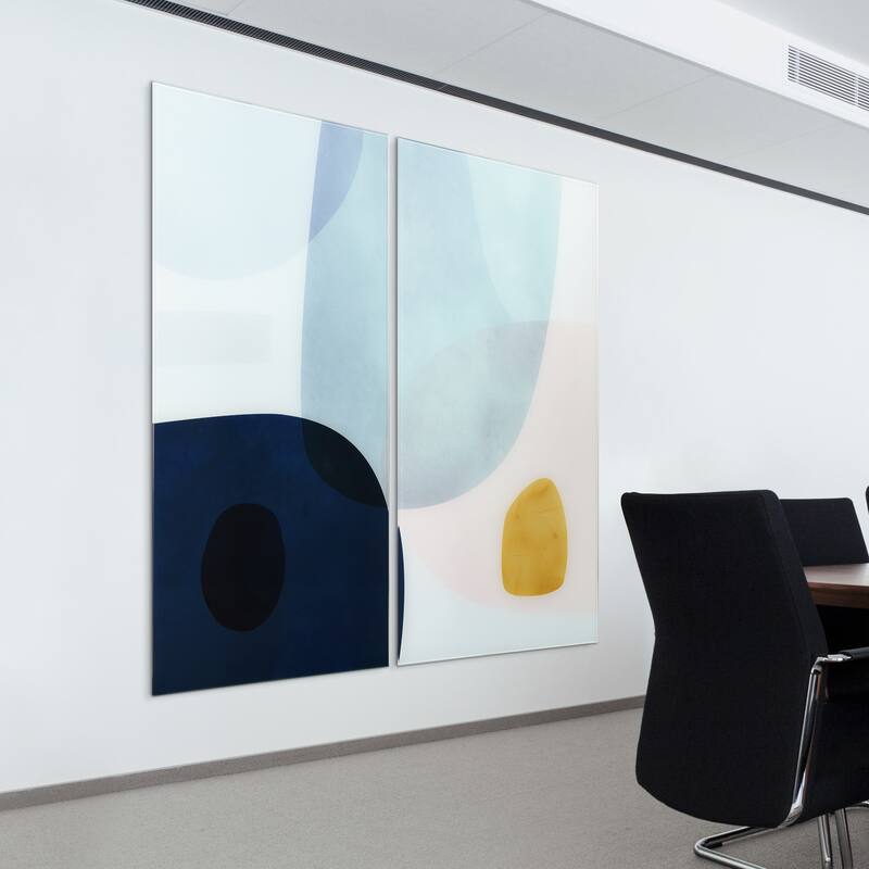 Gold Monde Frameless Free Floating Tempered Glass Graphic Wall Art Set