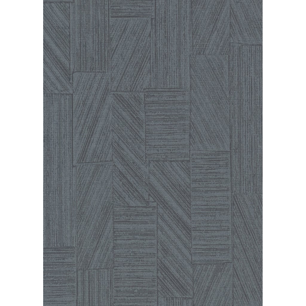Kensho Charcoal Parquet Wood Wallpaper