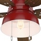 preview thumbnail 7 of 20, Hunter 52" Mill Valley Outdoor Low Profile Ceiling Fan with LED Light Kit and Pull Chain, Damp Rated