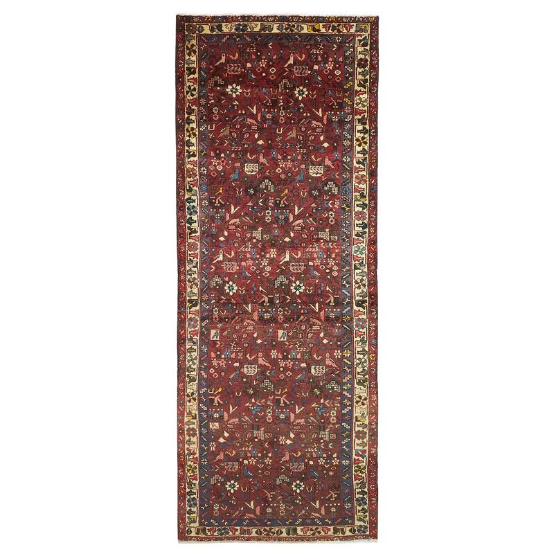 ECARPETGALLERY Hand-knotted Andelz Dark Red Wool Rug - 3'6 x 9'4
