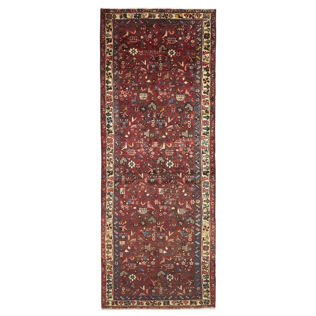 ECARPETGALLERY Hand-knotted Andelz Dark Red Wool Rug - 3'6 x 9'4