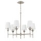 preview thumbnail 2 of 3, Broche 6 Light Antique Silver Chandelier