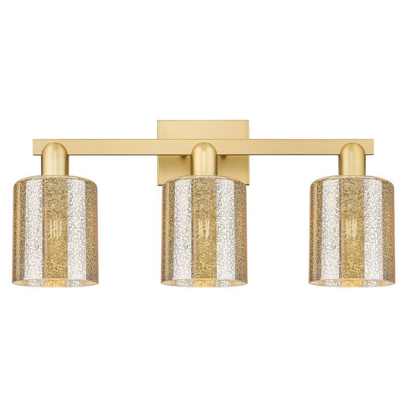 Innovations Lighting Endless Possibilities Arcadia - Cobbleskill - 3 Light 24" Bath Vanity Light - Mercury/Satin Gold