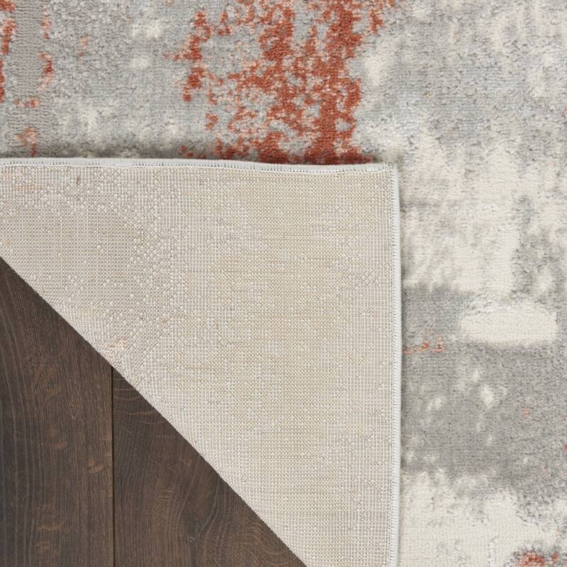 Abstract Modern Non Skid Low Pile Area Rug