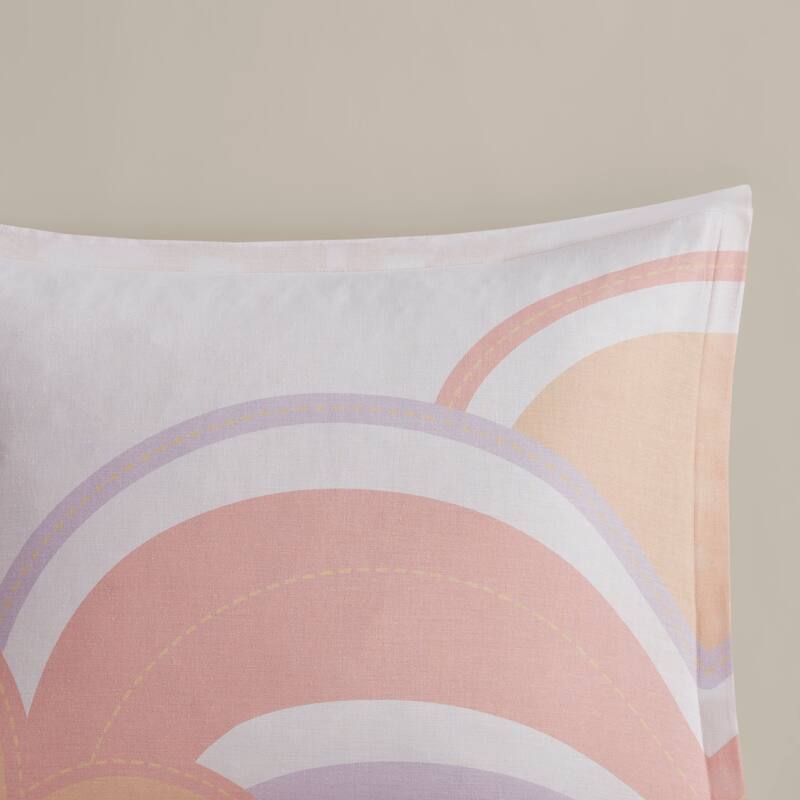 Intelligent Design Kids Ellie Yellow/ Coral Sunshine Printed Reversible Comforter Set