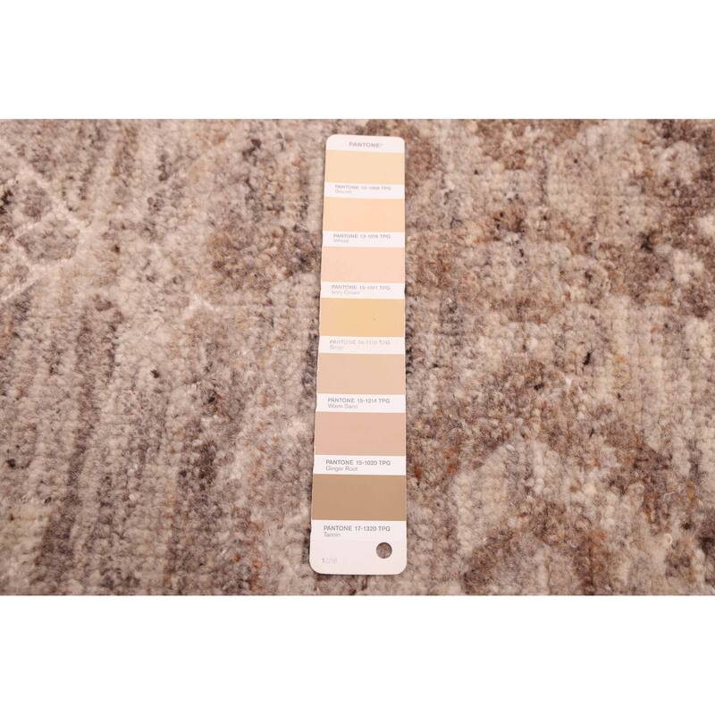 ECARPETGALLERY Hand-knotted Tangier Tan Wool Rug - 5'6 x 8'4