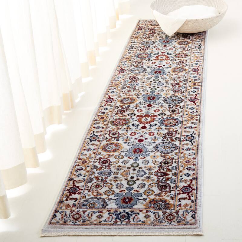 SAFAVIEH Lauren Ralph Lauren Sietha Traditional Rug - 2' x 8' Runner - Ivory/Blue