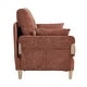 preview thumbnail 27 of 33, Chenille Upholstered 3-in-1 Convertible Sleeper Foldable Sofa Bed Recliner Chair with 3 Pillows