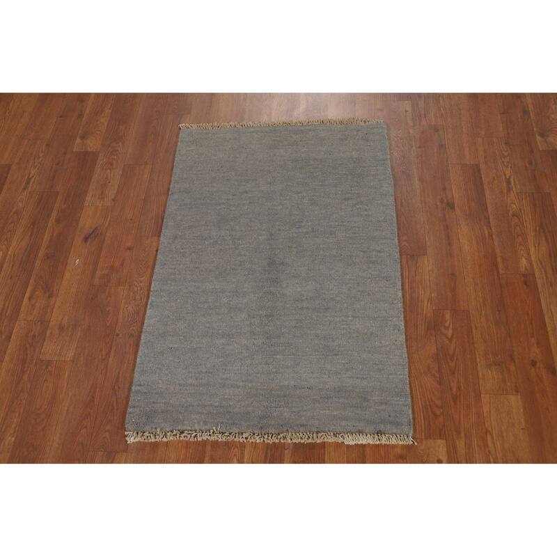 Contemporary Gabbeh Oriental Accent Rug Handmade Wool Carpet - 2'0"x 2'11"