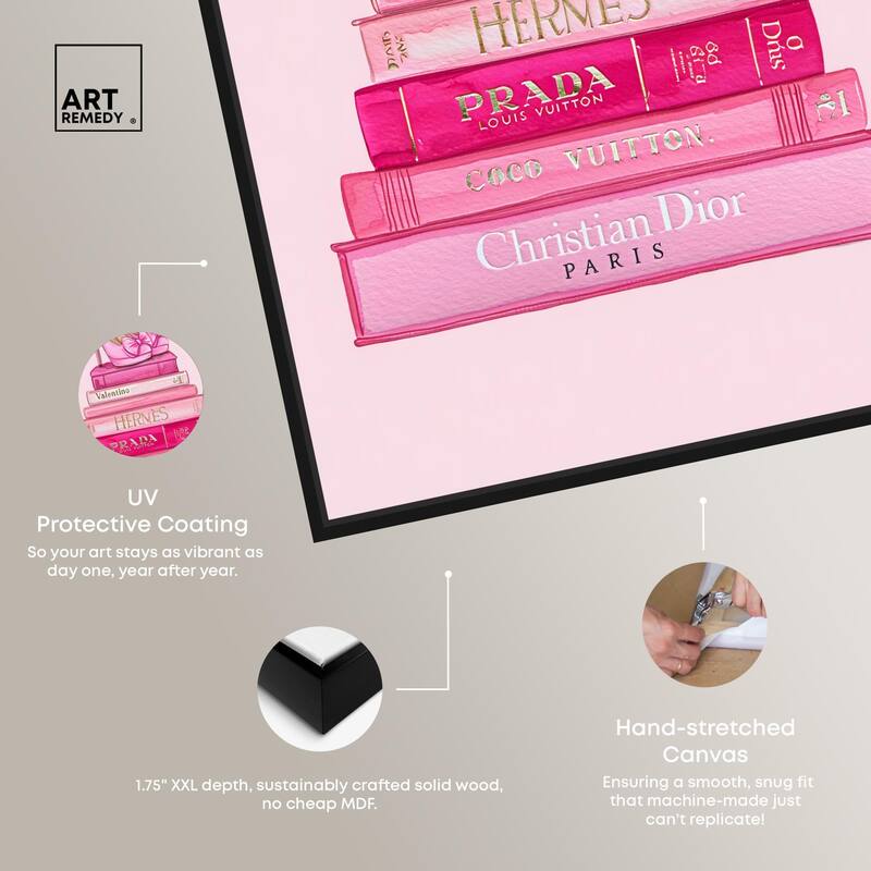 Fashion books in Pink Canvas by Art Remedy