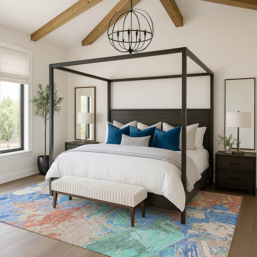 Premium Washable Super Soft Modern Brushstrokes Mayfield Rug