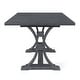 preview thumbnail 19 of 33, Christopher Knight Home - Rustic Extendable Dining Table with Rubberwood X-Frame Base and Extension Leaf