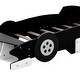 preview thumbnail 10 of 12, Twin Size Race Car-Themed Platform Bed with Wheels , Sturdy Construction and Safety Rails for Exciting Bedrooms