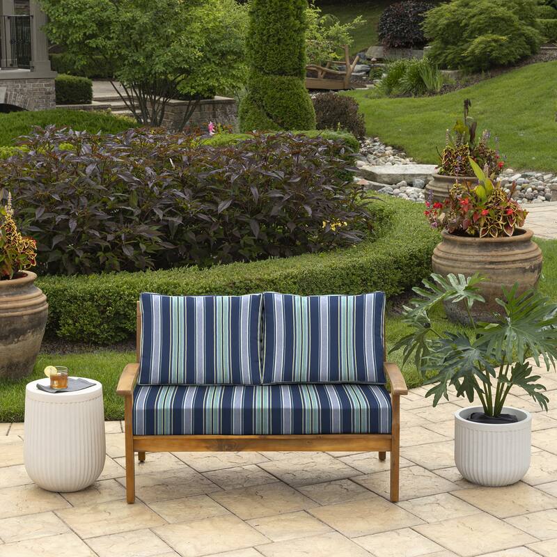 ARDEN Outdoor Loveseat Cushion Set, 48 x 24