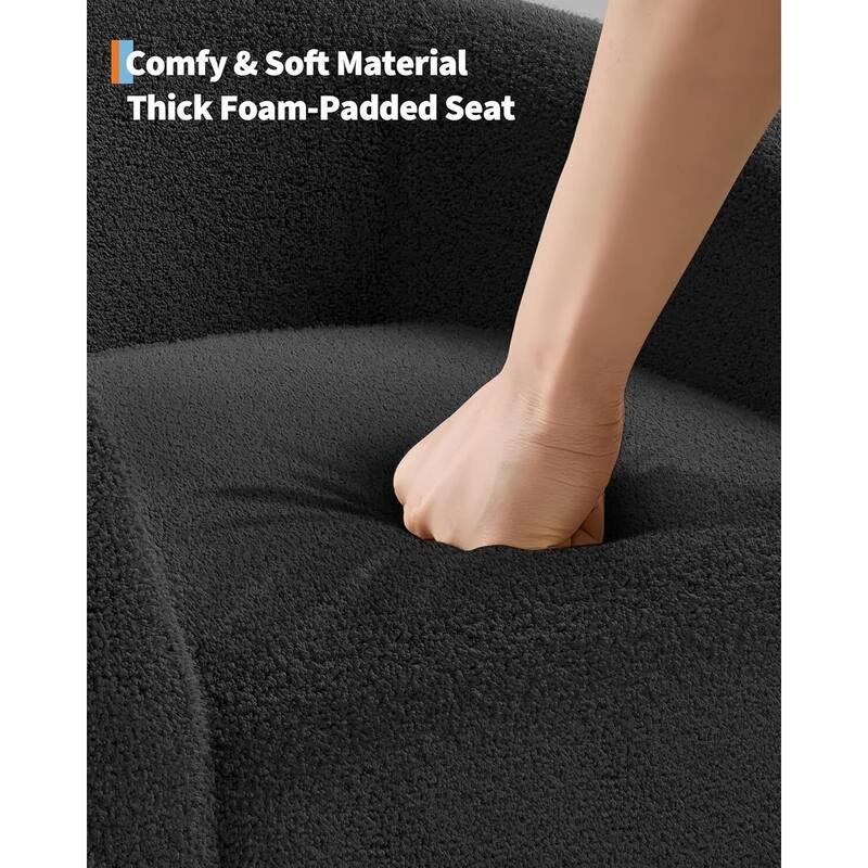 Velvet Barrel Chairs, with Soft Cushion