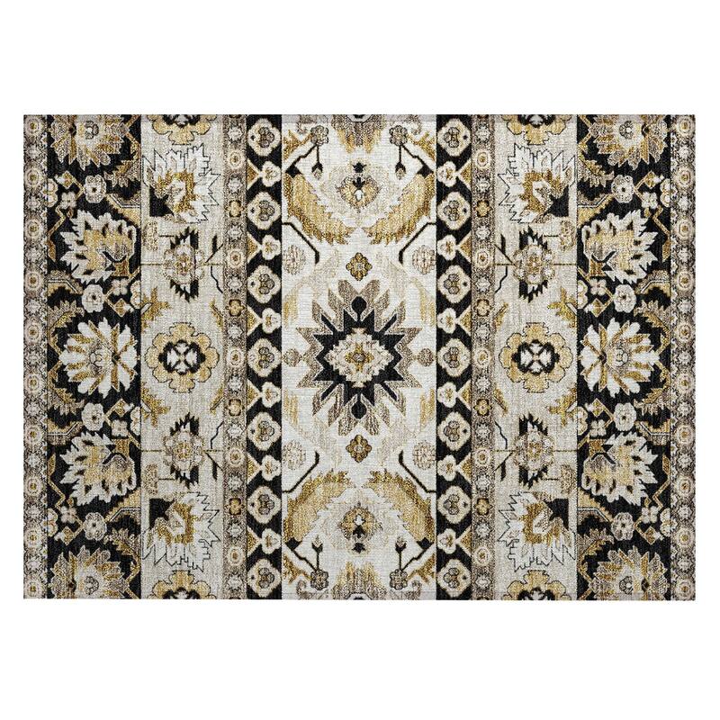 Machine Washable Indoor/ Outdoor Traditional Aspen Chantille Rug