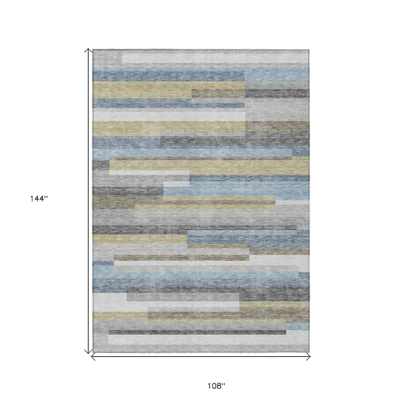 HomeRoots Striped Transitional Rectangle Outdoor Rug