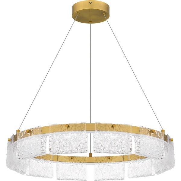 slide 2 of 8, Alice Integrated LED Brushed Gold Pendant Light