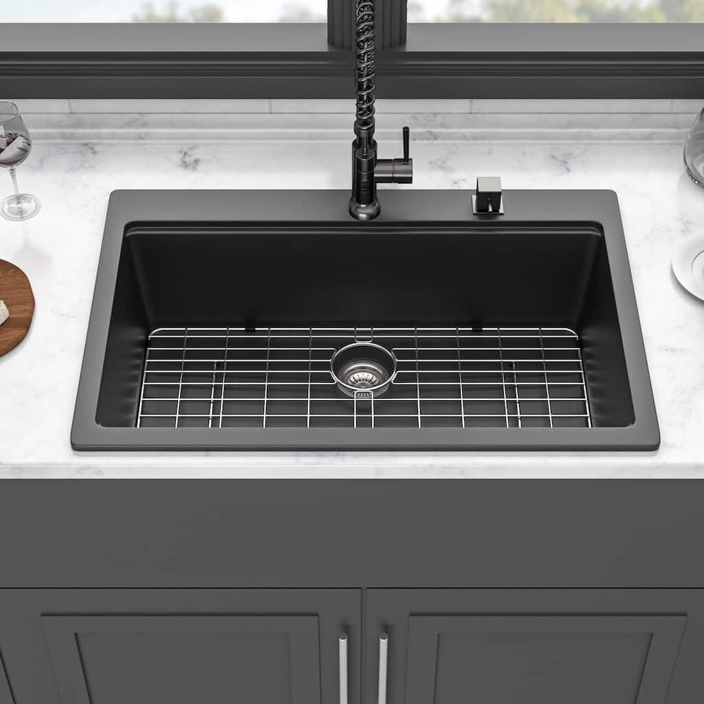 Drop-In Single Bowl Quartz Kitchen Sink