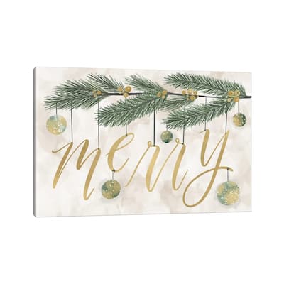 iCanvas "Gilded Christmas Greenery III" by Richelle Garn Canvas Print