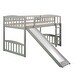 preview thumbnail 6 of 22, Twin Size Loft Bed With Slide and Ladder,Solid Construction for Home