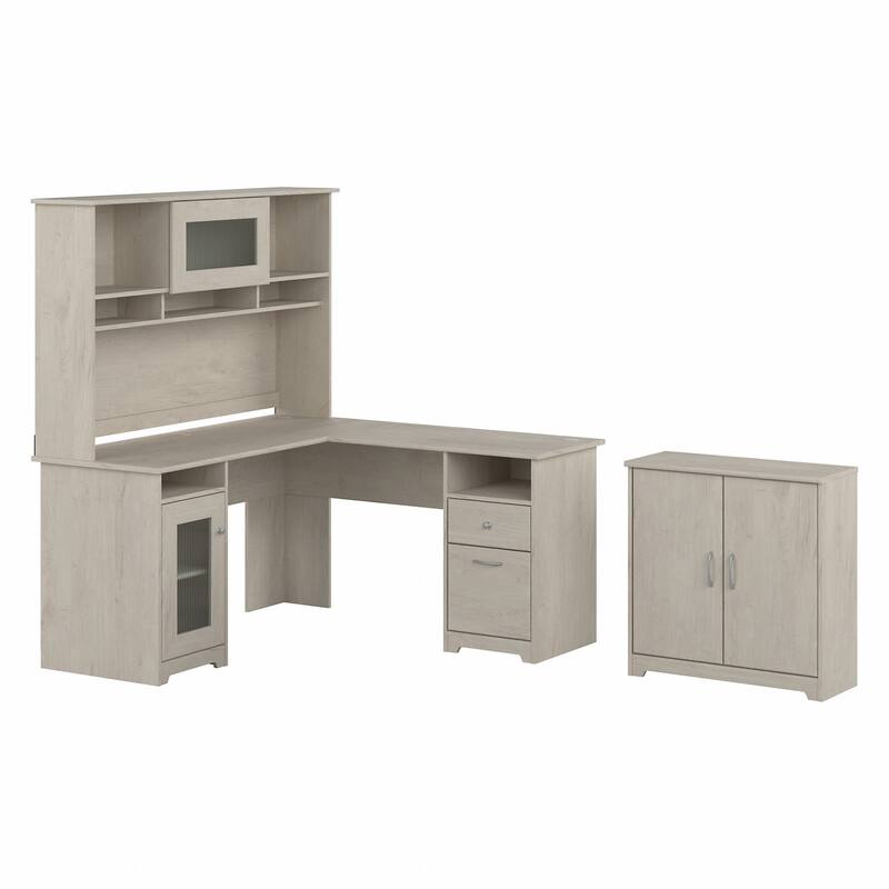 Cabot 60W L-Desk with Hutch and Storage Cabinet by Bush Furniture