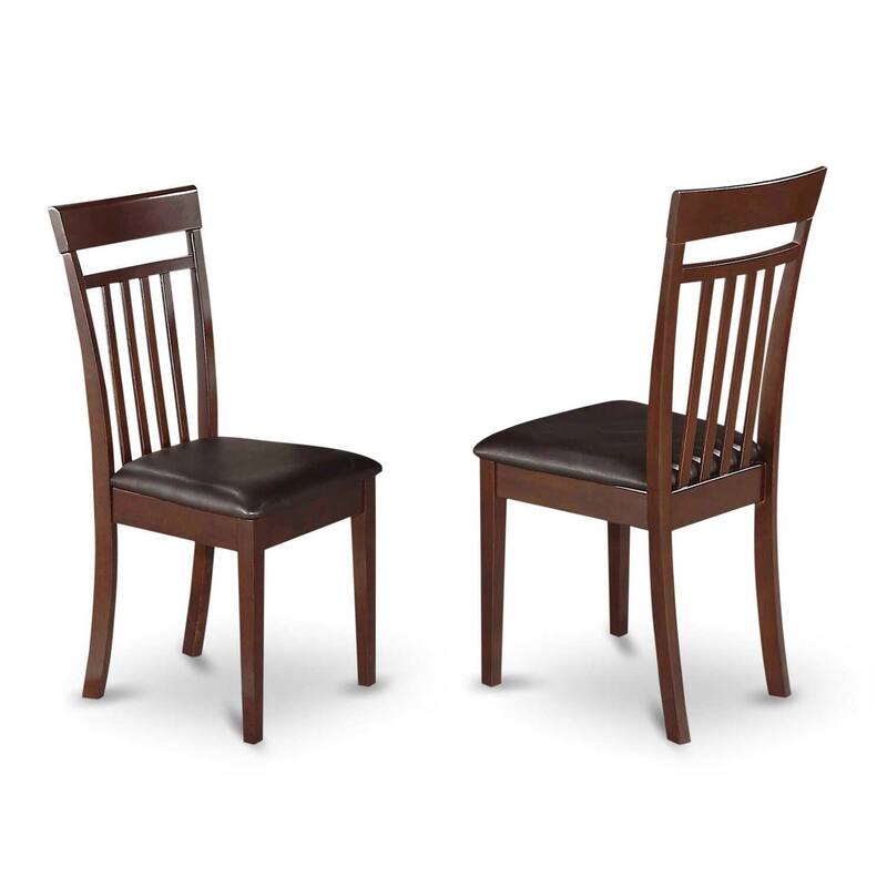 HomeStock 3-Piece Mahogany Finish Solid Wood Top Dining Table Set