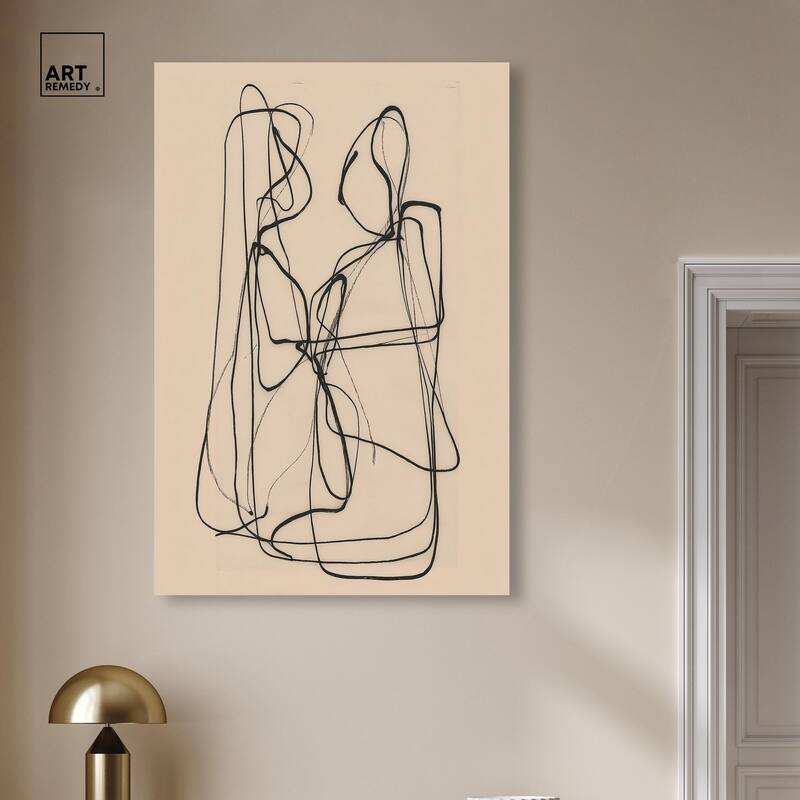 Embrace of Lines I Canvas by Art Remedy, Gallery Wrapped