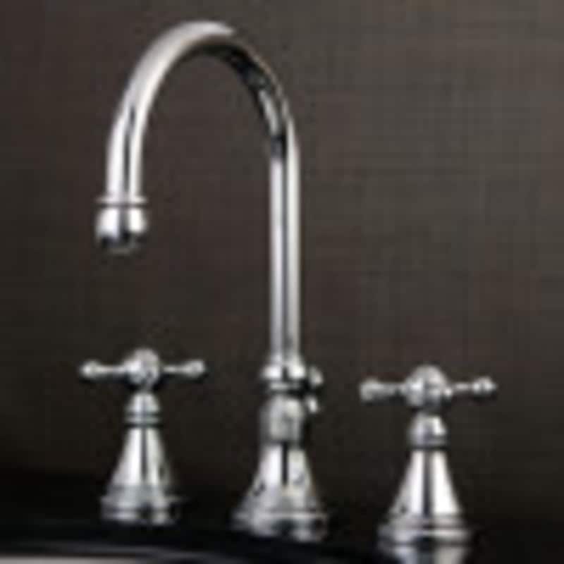 Kingston Brass Governor Widespread Bathroom Faucet with Brass Pop-Up