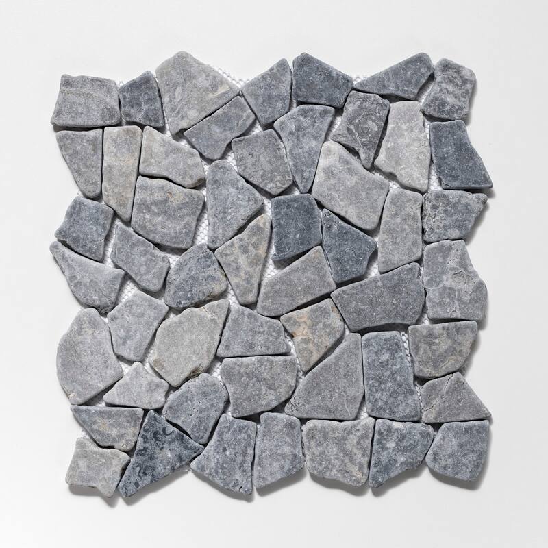 Fit Mosaic 11 in. x 11 in. Marble Mesh-Mounted Mosaic Wall and Floor Tile