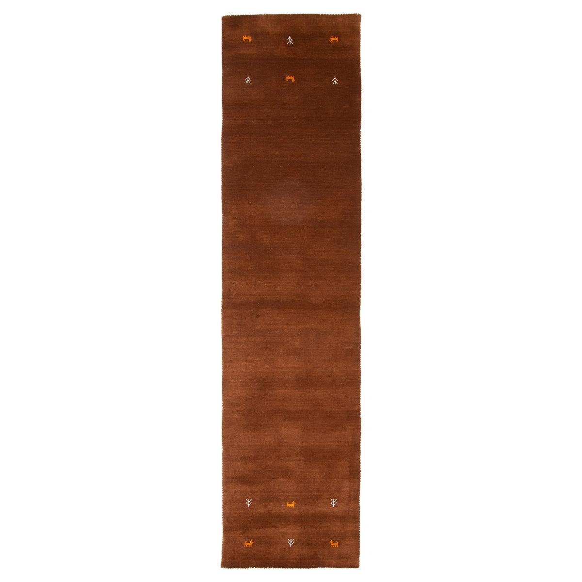 Kashkuli Gabbeh Brown Rug 2'8" x 11'1" - 2'8 x 11'1