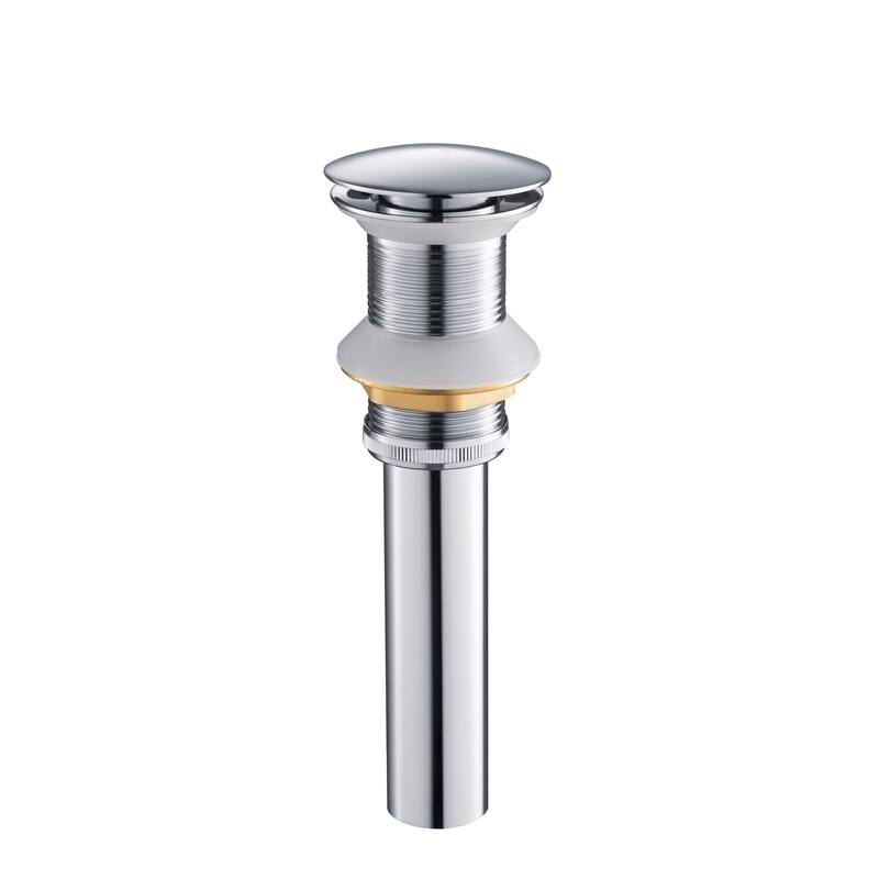 Bathroom Sink Pop Up Drain Stopper Full Cover without Overflow - Chrome