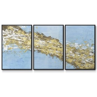 Printed Mistral V in Azure - Multi Piece Framed Canvas - Bed Bath ...