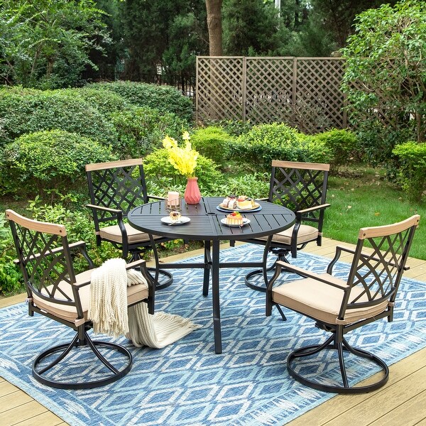 metal table and 4 chairs