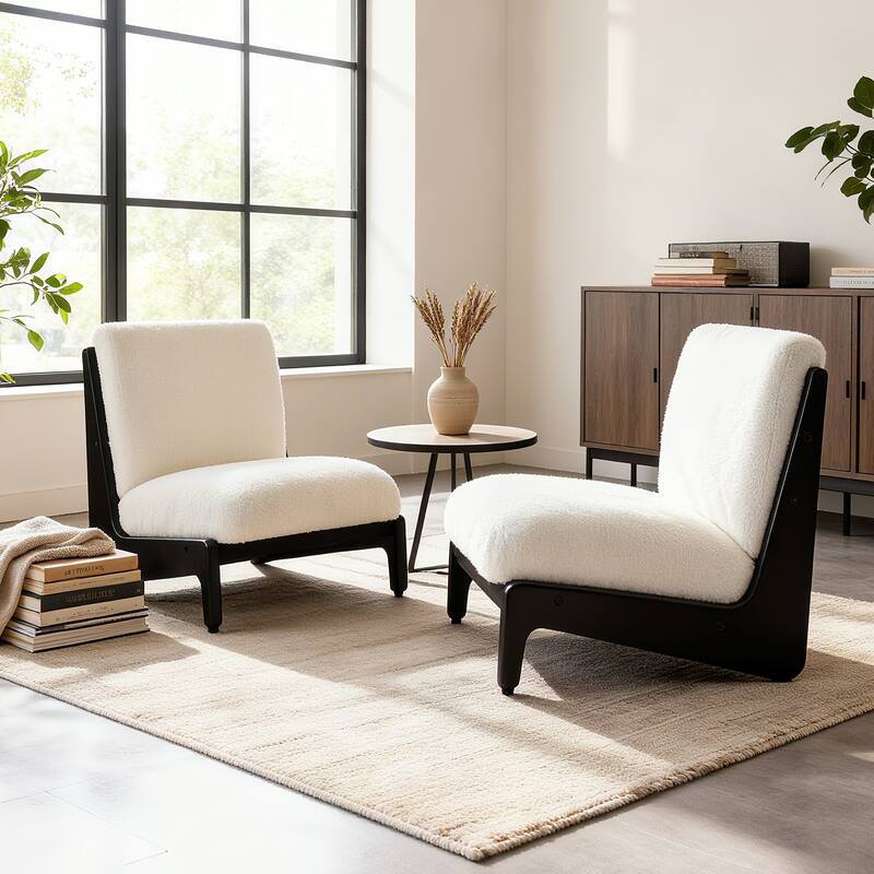 Christopher Knight Home - Modern Rubber Wood + Fabric Accent Chair