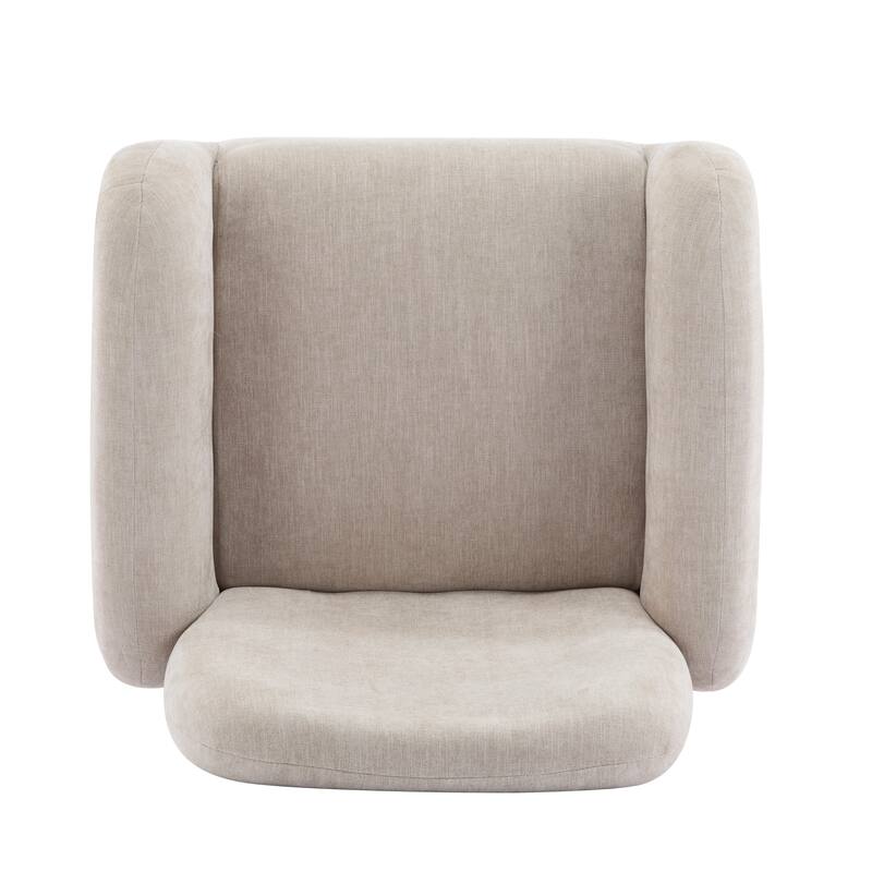Christopher Knight Home - Modern Upholstered Accent Arm Chair with Round Arms and Solid Wood Legs