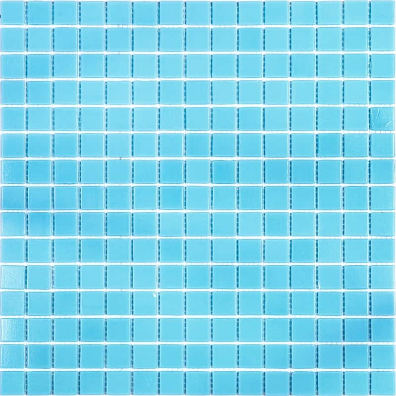 Apollo tile 12" x 12" Dune Glossy Aqua Blue Glass Tile (20 sq ft/case) - 20 Pack