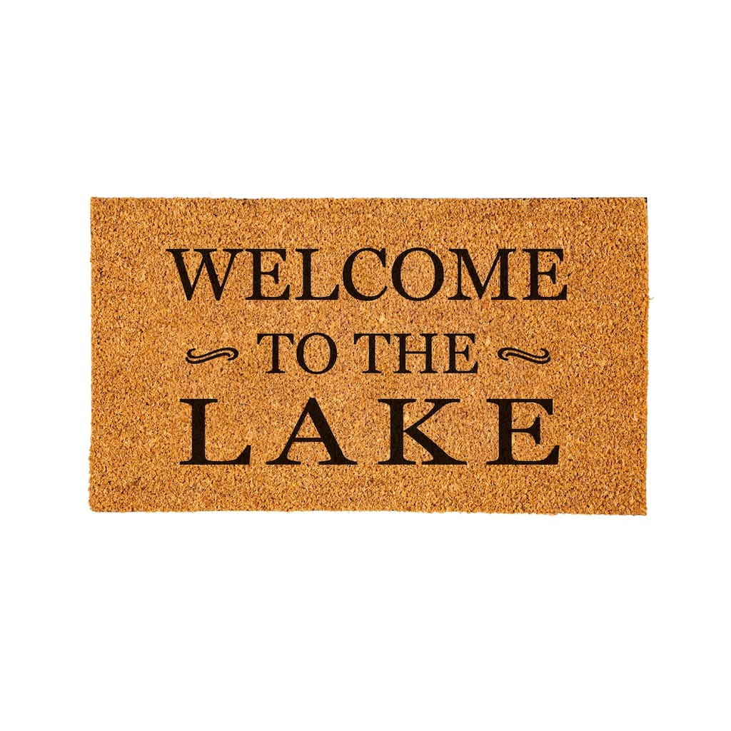 Coir Mat, Welcome to the Lake, 16" x 28"