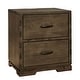 preview thumbnail 1 of 1, Dovetail 2-Drawer Contemporary Wood Nightstand, Graphite Gray