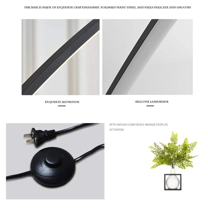62.99 Inches Metal Arched Floor Lamp