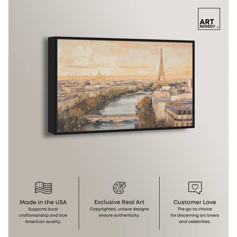 Sunrise Paris Canvas by Art Remedy