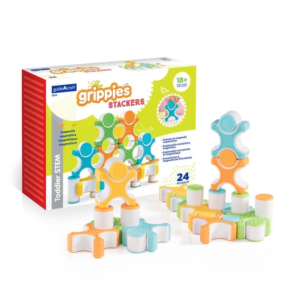 slide 2 of 9, Grippies® Stackers - 24 pc. set - MultiColor