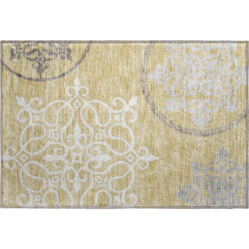 Premium Washable Super Soft Transitional Scroll Mayfield Rug