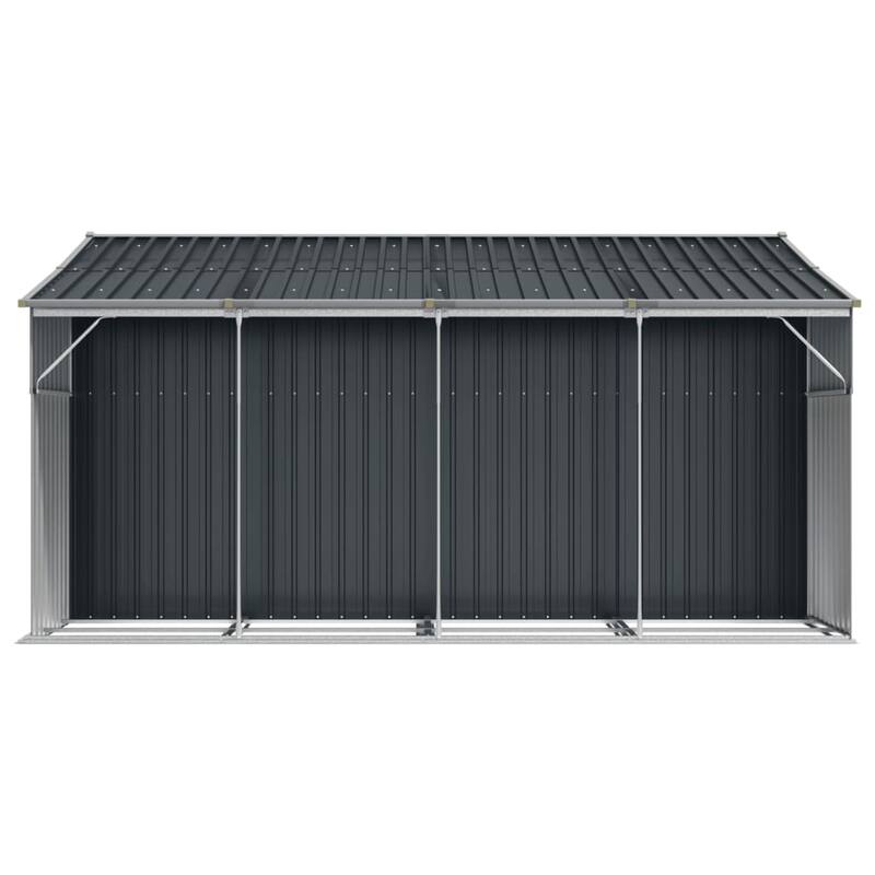 vidaXL Garden Shed Metal Outdoor Storage Tool Shed House Galvanized Steel