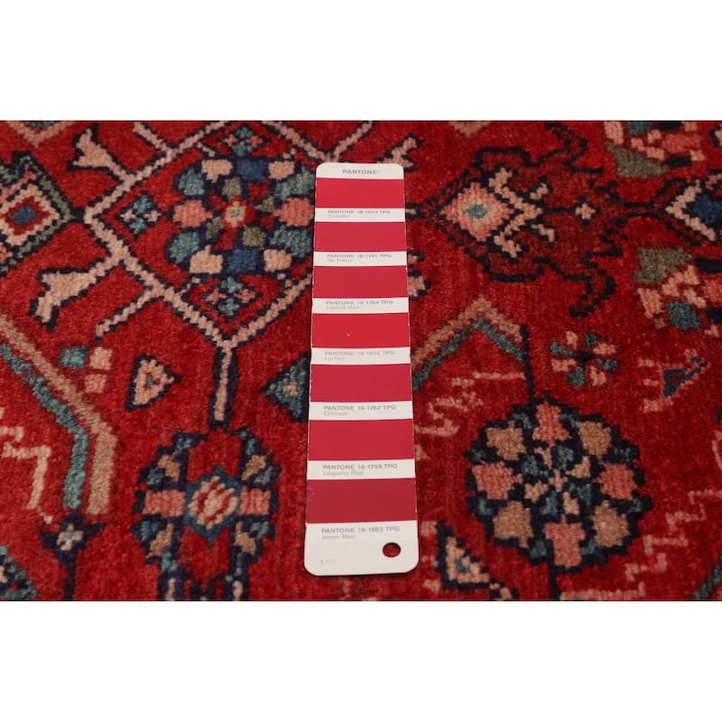 ECARPETGALLERY Hand-knotted Andelz Red Wool Rug - 3'6 x 10'2