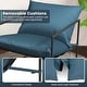 preview thumbnail 6 of 7, Costway 2PCS Sling Accent Chairs Metal Framed Armchairs with Removable - See Details