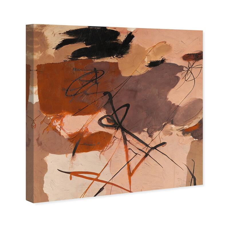 Wynwood Studio Canvas Abstract Tan and Taupe Brown and Modern & Contemporary Wall Art Canvas Print