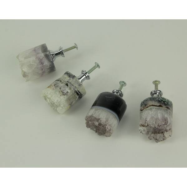 Shop Natural Amethyst Crystal Core Cabinet Knob Or Drawer Pulls